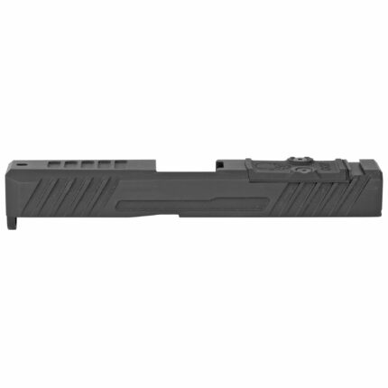 Grey Ghost Precision Stripped Slide, For Glock 19 Gen 3, Dual Optic Cutout Compatible With Leupold DeltaPoint Pro or Trijicon RMR With Supplied Shim Plate (Correct Length Screws Included), Comes With A Custom G10 Cover Plate And Proper Screws For Use Without Optic Installed, Version 3 Slide Pattern, Black Nitride Finish GGP-19-3-OC-V3