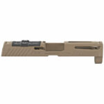 Grey Ghost Precision Stripped Slide, For Sig P320 Compact, Dual Optic Cutout Compatible With Leupold DeltaPoint Pro, Trijicon RMR, Or Sig Romeo1 With Supplied Shim Plate (Correct Length screws Included), Comes With A Custom G10 Cover Plate And Proper Screws For Use Without Optic Installed, Version 1 Slide Pattern, FDE Cerakote Finish GGP320-C-FDE-1 - Image 2