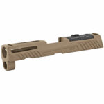 Grey Ghost Precision Stripped Slide, For Sig P320 Compact, Dual Optic Cutout Compatible With Leupold DeltaPoint Pro, Trijicon RMR, Or Sig Romeo1 With Supplied Shim Plate (Correct Length screws Included), Comes With A Custom G10 Cover Plate And Proper Screws For Use Without Optic Installed, Version 1 Slide Pattern, FDE Cerakote Finish GGP320-C-FDE-1 - Image 3
